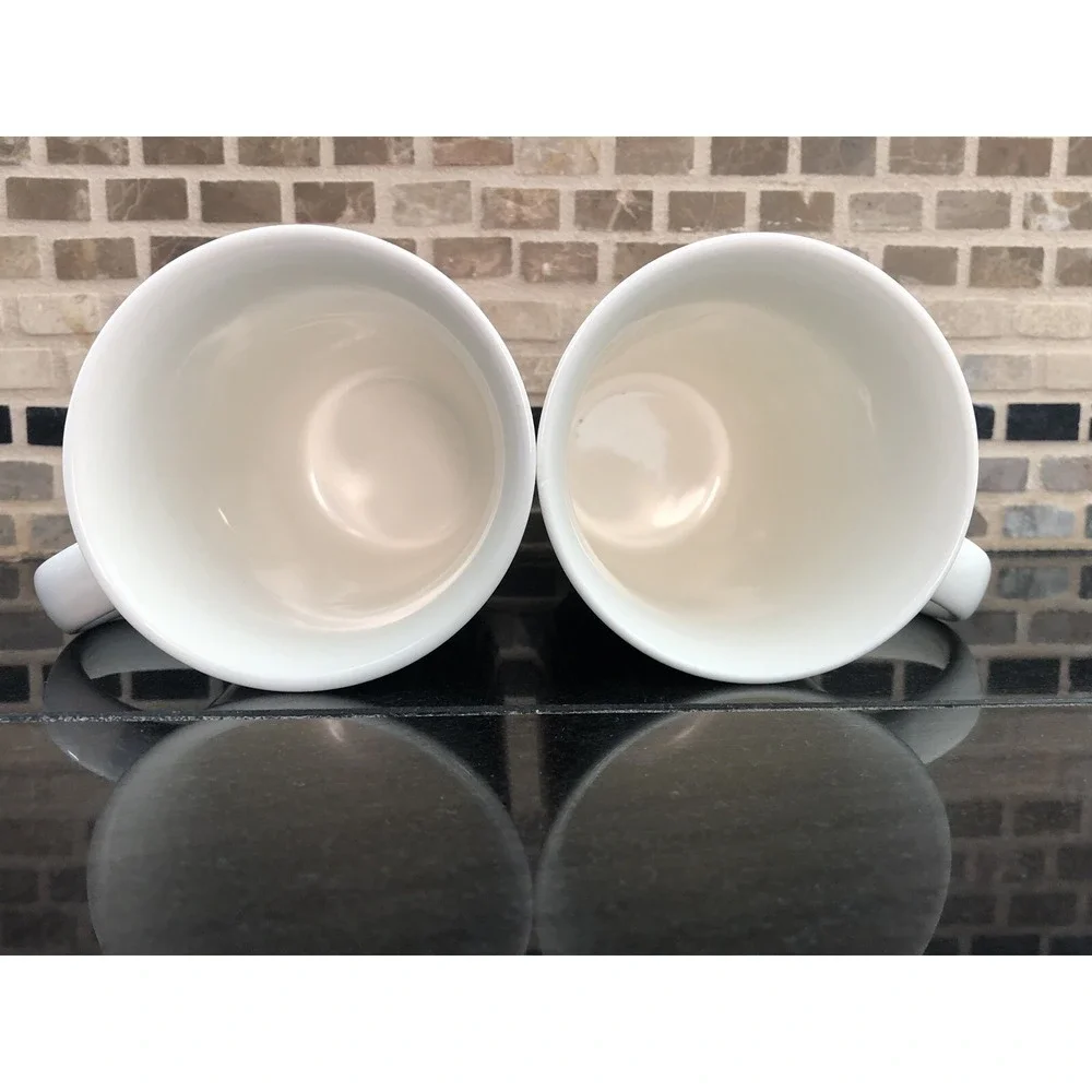 Starbucks Fireworks Coffee‎ Red and White Starburst Coffee Tea Tall Mugs 2014